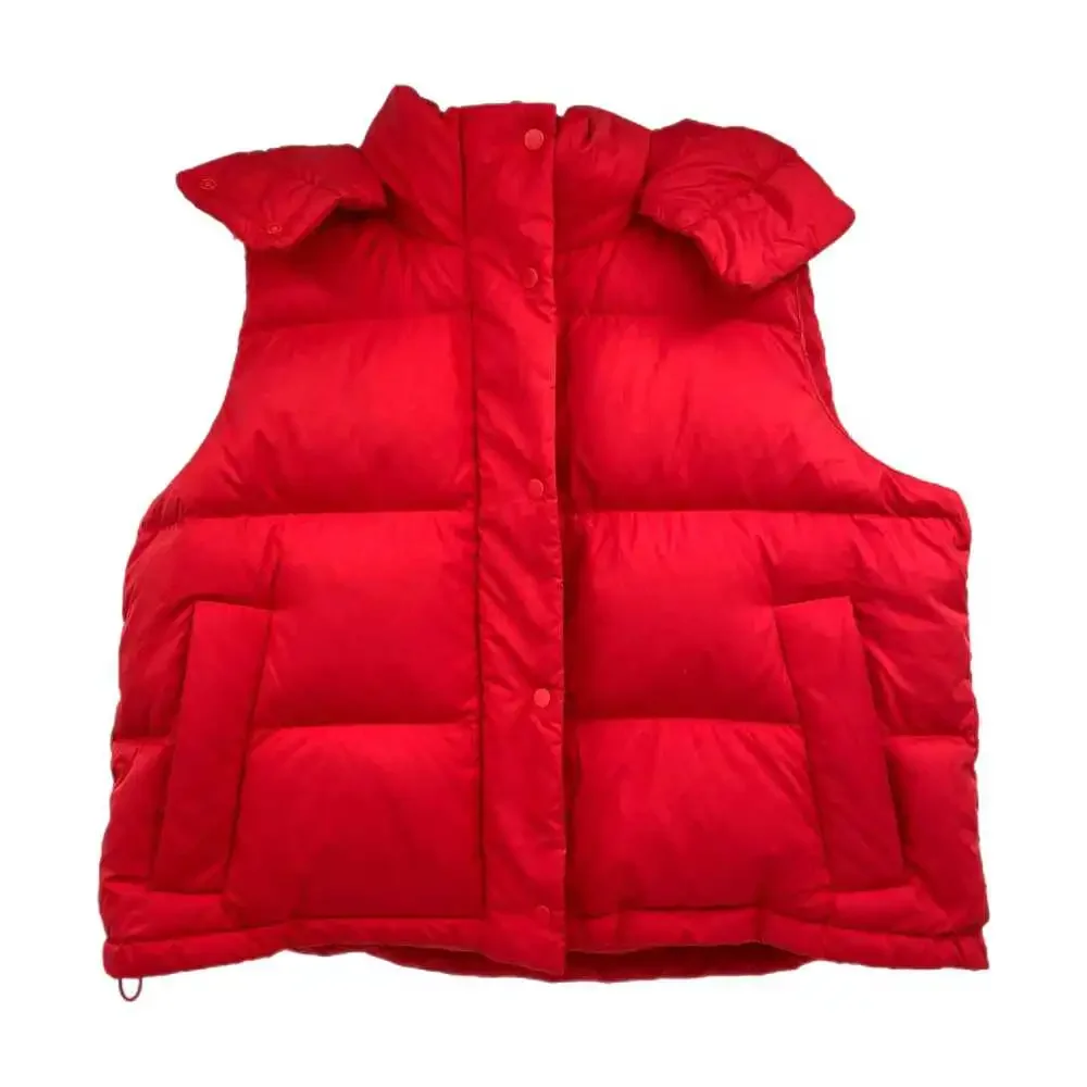 Lululemon Red Hooded Down-Filled Puffer Vest | Women’s Size 10